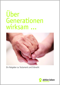 Cover des Ratgebers 'Über Generationen wirksam'